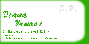 diana urmosi business card